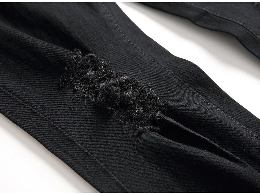 Pánské letní slim fit strečové džíny s dírami - Pět barev, trendy roztrhání na kolenou