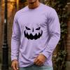 Men's Halloween Long Sleeve Neck Casual Top for Party