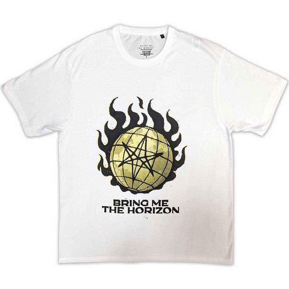 Bring Me The Horizon Globe Yellow T-Shirt Yellow New Unisex T-Shirt M