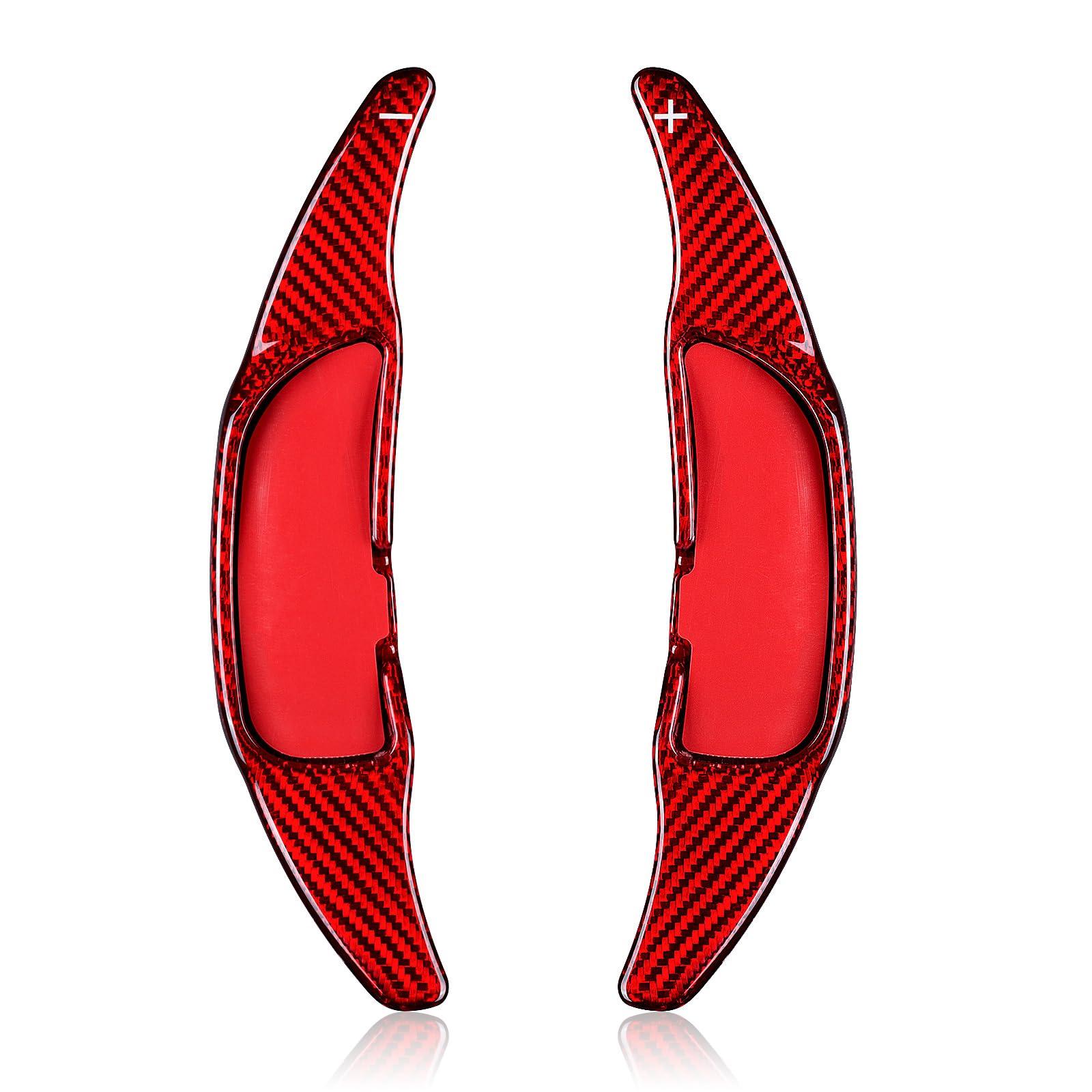 

[T-carbon] Накладки на подрулевые лепестки переключения передач Mercedes Benz, карбон, для AMG GLC63/GLC43 красный