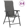 VidaXL Lot de 4 Chaises Pliables de Jardin, Sièges de Terrasse, Chaises de Balcon, Meubles de Patio Extérieur, Gris Résine 3270610