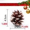 Originalfarbe mit Weiß, 4-5cm, 6 Stück Tannenzapfen, Weihnachtsdekorationsanhänger, Weihnachtsbaumzubehör, DIY-Requisiten für Fotoshootings