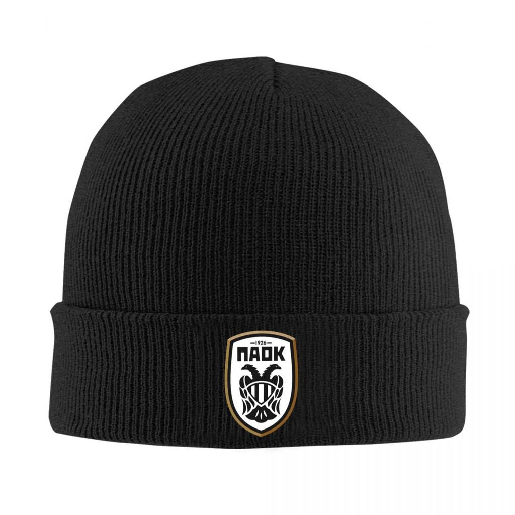 PAOK Greek Football Sports Fans From Thessaloniki Knitted Cap Winter Knit Bonnet Hat Skullies Beanies Hip Hop Caps for Unisex