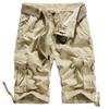 Men's Large Camouflage Cotton Work Shorts, WWII-Style Multi-Pocket Pants for Outdoor Training