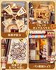 CuteBee 3D Wooden Puzzle with Music Box and LED Lights, Movable Model, DIY Craft, Assembly, Great for a Sense of Accomplishment, Time Killer, Brain Tr