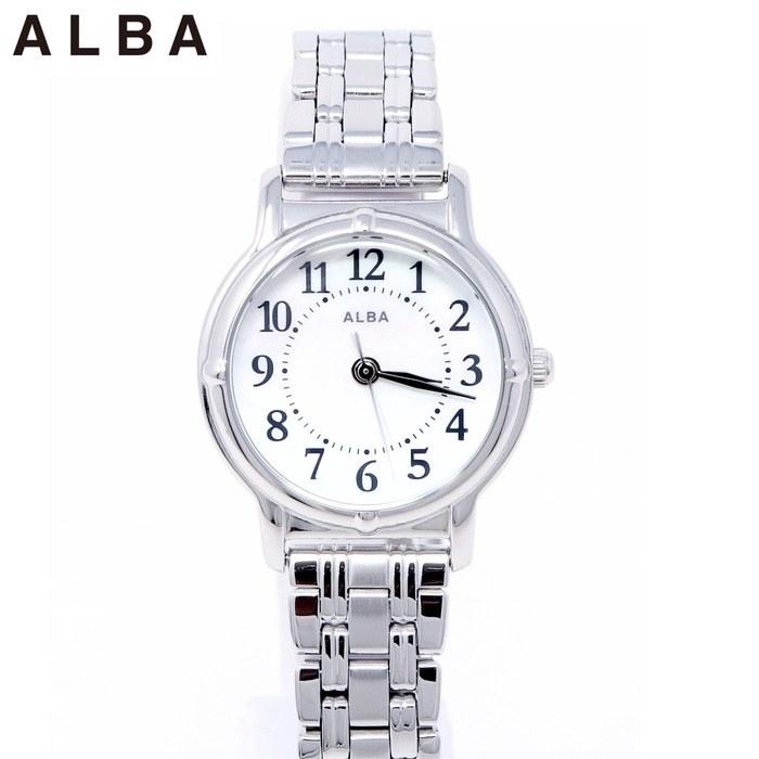 Seiko Alba Women's Quartz Watch AEGK426 (White Dial, Silver Case)