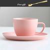Ceramic Office Coffee Cup And Saucer Set Milk Tea Mug Birthday Gift Juice Cup With Spoon Drinkware 200ML