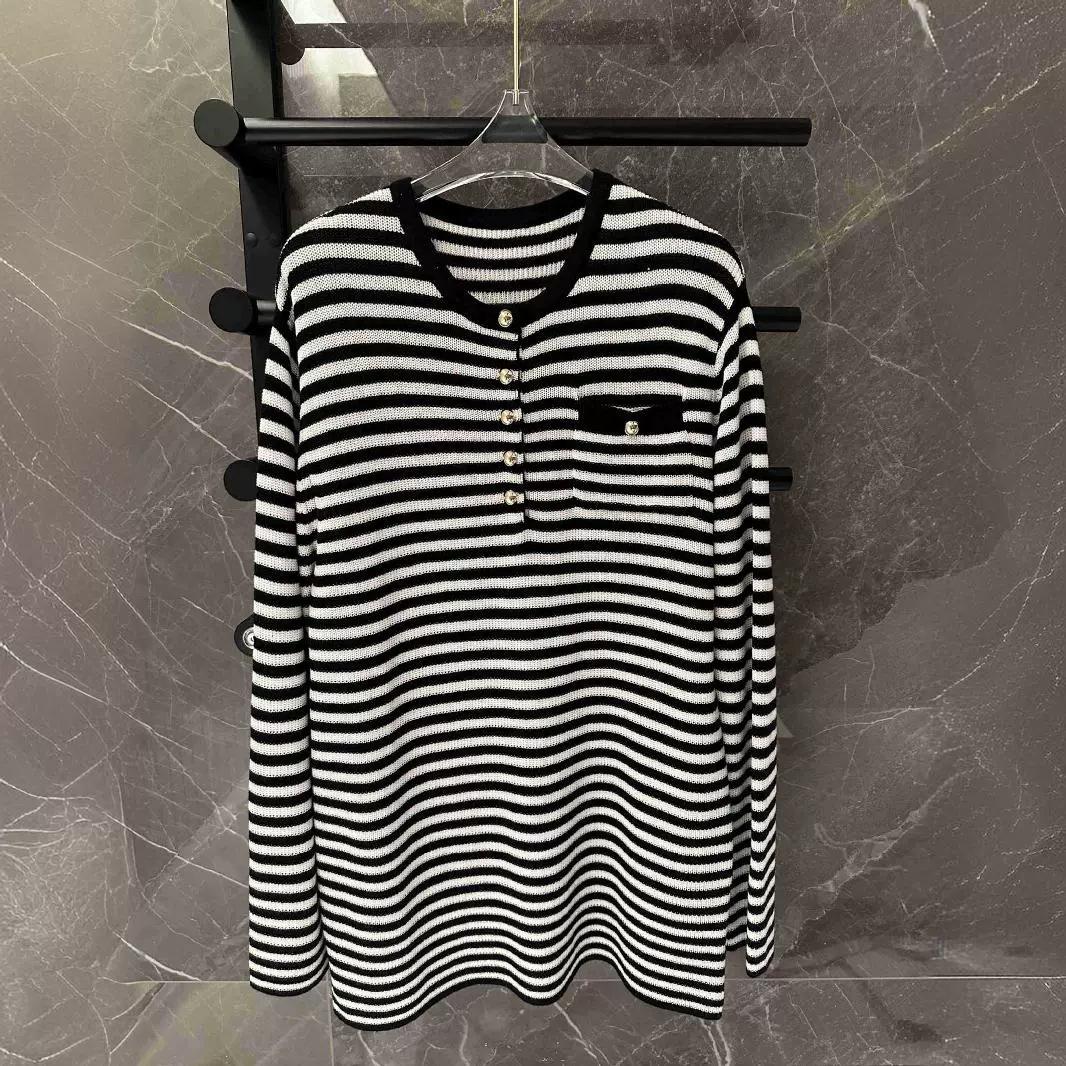 

THOM BRASSY Autumn Gold Stripe Sweater with Gold Buttons L