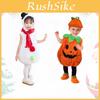 Kerst Sneeuwpop Kostuum voor Kinderen Met Pluche Velours Stof Unisex 80cm-150cm
