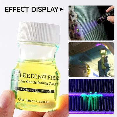 Fluorescent Leak Fluorescence Oil Detection Leak Test UV Dye 60g For Detection Air Conditioning For Car A/C Pipeline Repair