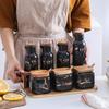 Kitchen Seasoning Box Set Oil Bottle Combination Creative Household Double Ceramic Seasoning Jar Salt Jar Seasoning Bottle