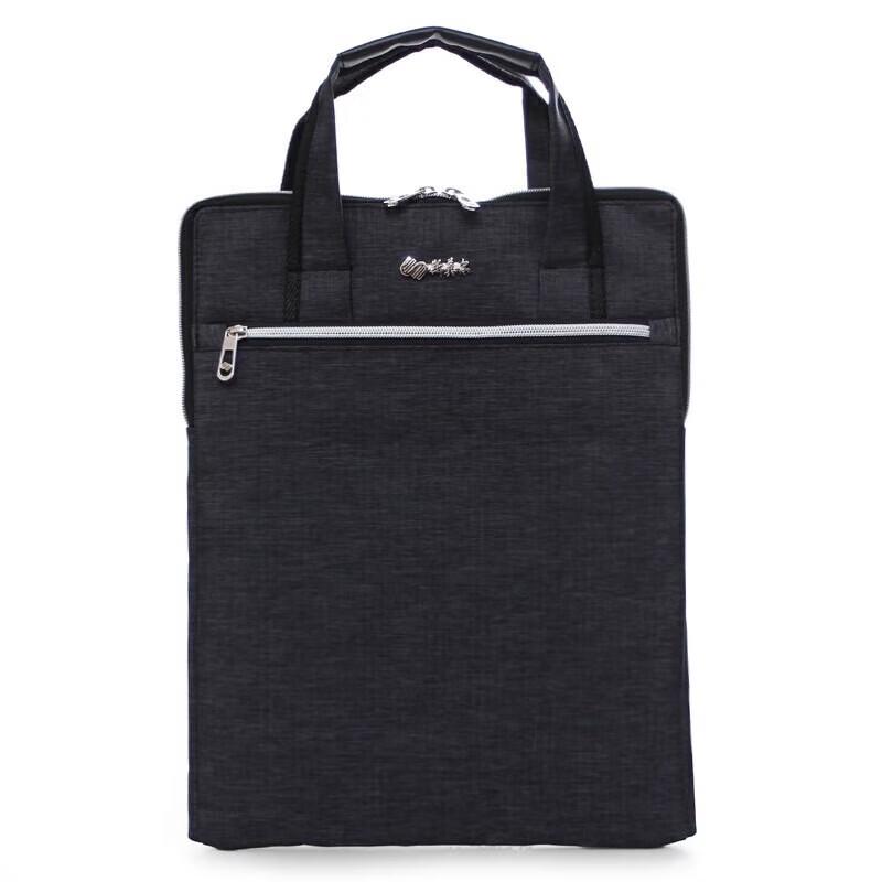 Маленькая черная кожаная вертикальная сумка 8134 для мужчин