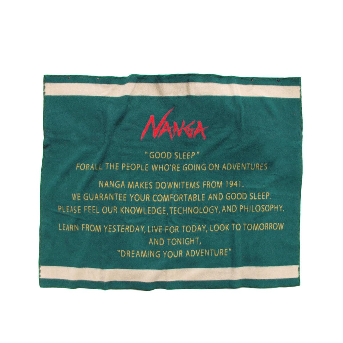 NANGA TRADITIONAL BLANKET GREEN GRAY 140cm x 100cm 4938101055147 [NANGA]