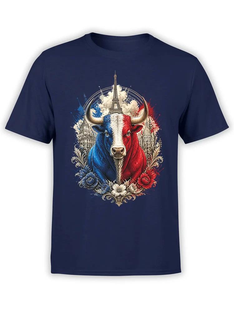 Paris Tricolor Bull Tshirt Unisex S