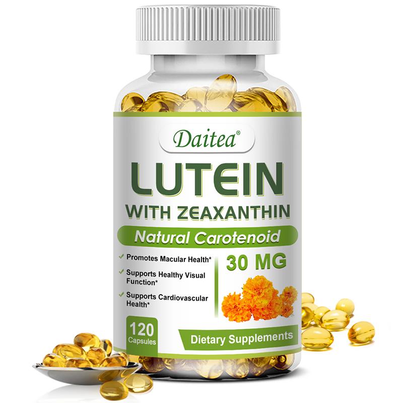 Capsule di Luteina con Zeaxantina, Estratto di Petali di Calendula, Integratore Alimentare da 120 Pezzi