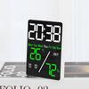 Multifunctional Large Screen Digital Alarm Clock Humidity Display Brightness Adjustment Charging Desktop Clock Home Office Decor