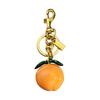 Cute Peach Shaped Keychain Alloy Resin Key Ring Accessory Decorative Bag Hanging Decoration Gift for Women Girls