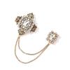 Vintage Elegant Square  Metal Tassel Brooches Badges For Women Men  Suit Coat Pin Jewelry Accessories Gift