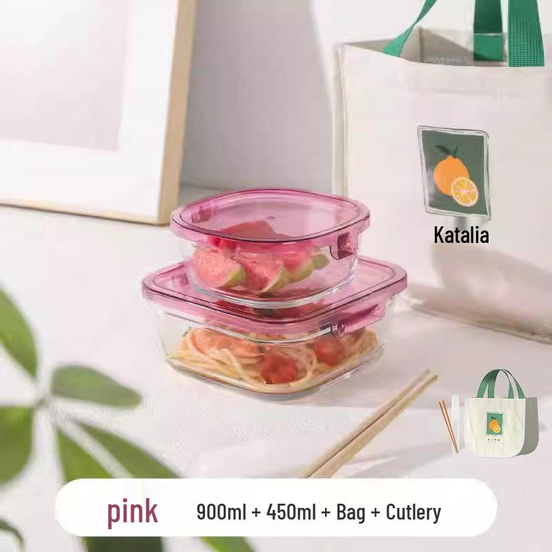 Microwaveable Glass Lunch Bento Box - Salad & Fresh Storage Container