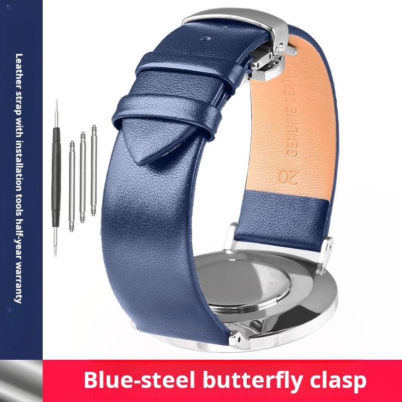 Thin Leather Strap 12 14 15mm 16mm 18mm 19mm 20mm 22mm For Tissot Longines Casio Watch Band Men Women Brown Blue White Bracelet
