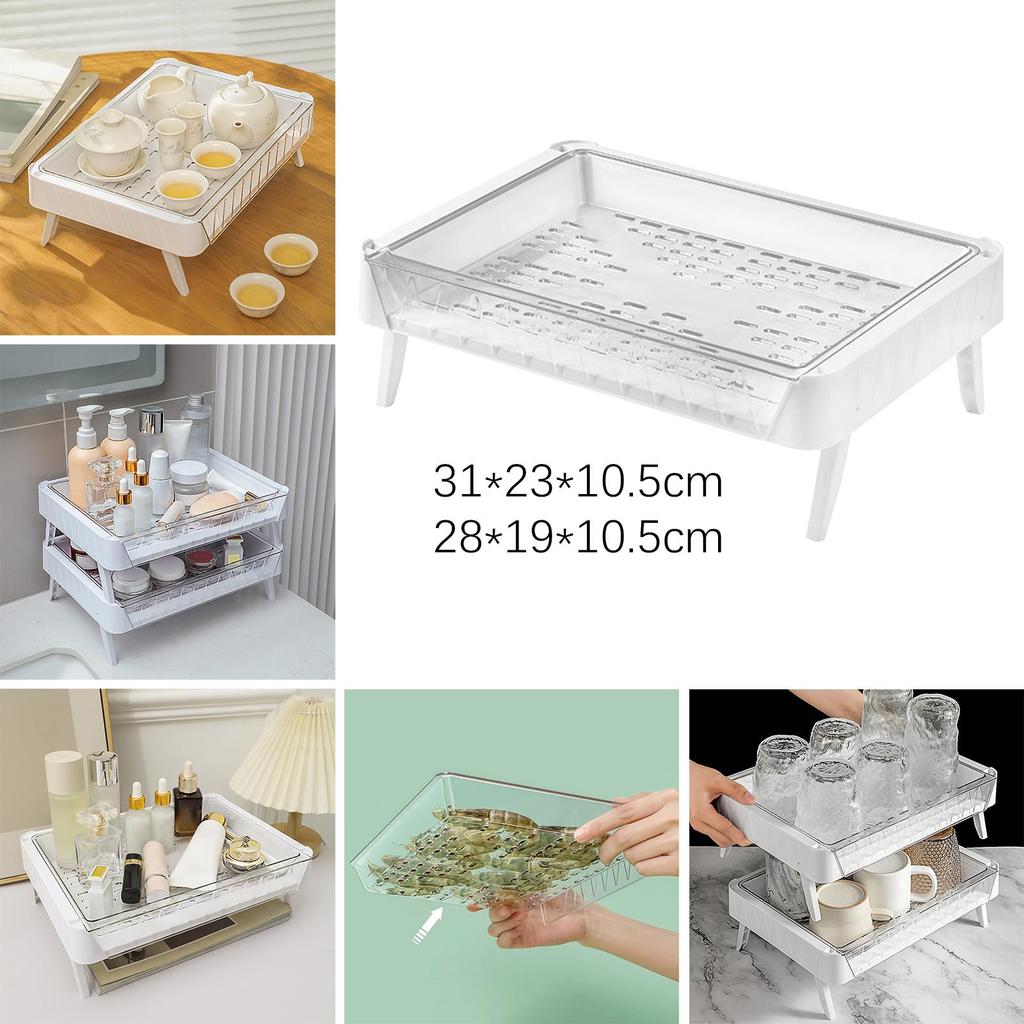 Mug Drying Rack Storage Organizer Tray for Cabinet Kitchen Countertop