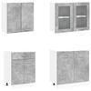 Kitchen Unit Lyon 4 Pcs Concrete Grey Wood Based Material
