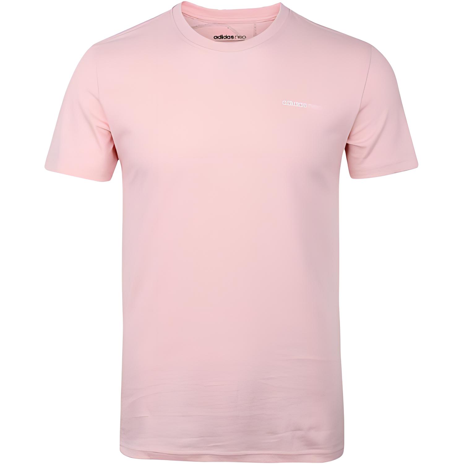 

Adidas Мужская модная универсальная футболка с коротким рукавом Neo M Fav с круглым вырезом, топ, розовый DT8307 L