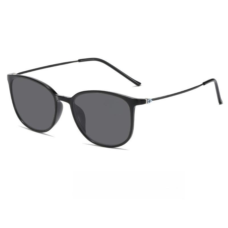 Nouvelles Lunettes de Soleil Presbytie Anti-Lumière Bleue Cadre Carré Rétro Lunettes d'Extérieur Haute Définition avec Dioptries Plus