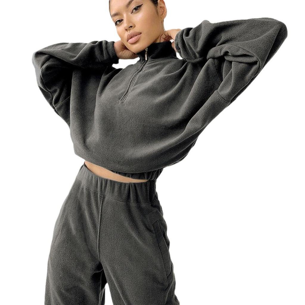 Tracksuit Women Suit Casual Fleece Sports Set Long Sleeved Sweatshirts Trousers Sportswear Sweatshirts Pullover Jogging Sweatpants