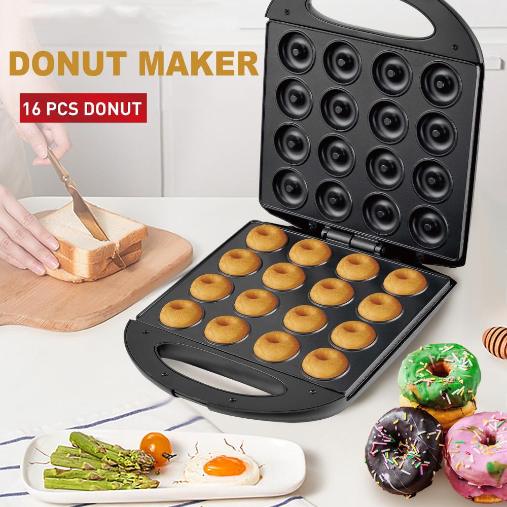 1400W Large Size 16 Hole Round Cake Machine Household Breakfast Electric Pancake Maker Double-sided Heating Donut Maker
