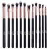 MSQ Eyeshadow Brush Includes and Brow Super Soft Makeup Luxury Makeup Tool 12-Piece Set, Eyeshadow, Concealer, Eyeliner, Brushes, Brushes, (Rose Gold)