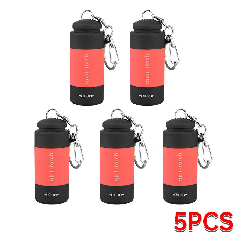 Outdoor Keychain Flashlight Rechargeable LED Mini Pocket Flashlight For Camping Hiking Emergencies