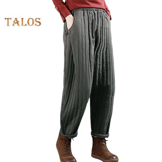 

Женские повседневные брюки, эластичные, с высокой талией, свободный крой, утолщенные спортивные брюки с карманами, однотонные повседневные брюки XL армия зеленый