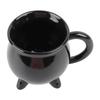Witches Cauldron Mug 300ml Sealed Witchy Black Cauldron Mug for Halloween Decor Tabletop Decoration Witchy Black Cauldron Mug