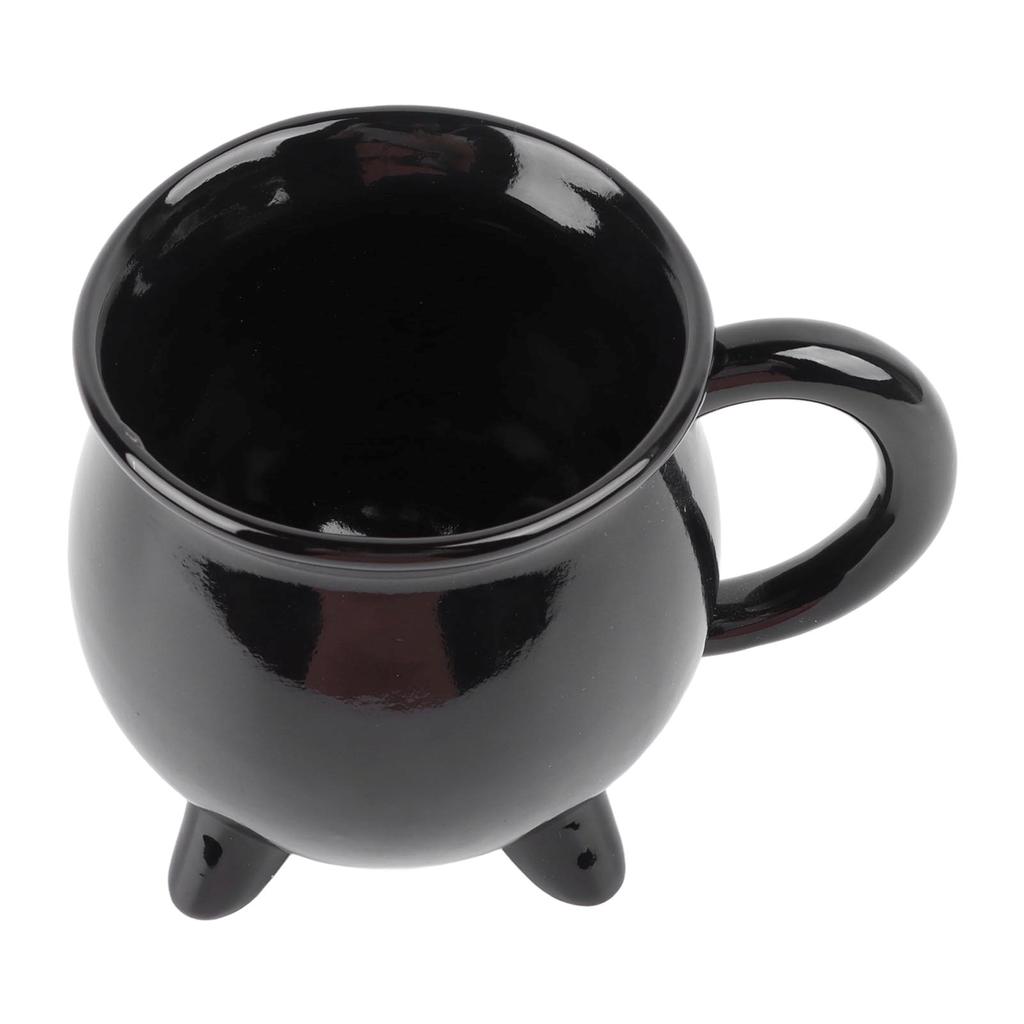 Witches Cauldron Mug 300ml Sealed Witchy Black Cauldron Mug for Halloween Decor Tabletop Decoration Witchy Black Cauldron Mug
