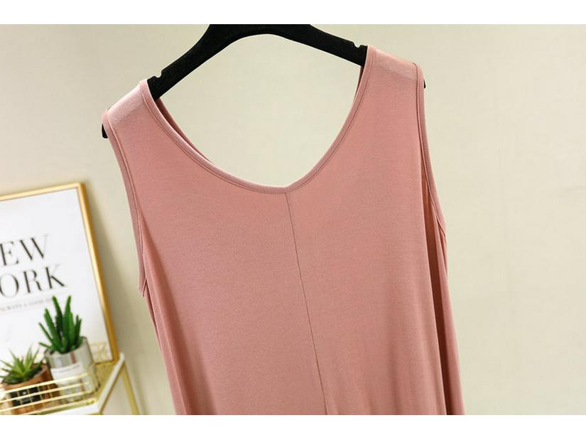 Women's Plus Size Modal Sleeveless Mid-Length Camisole Nightgown