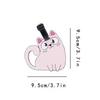 2-piece Cute Cat Pattern Luggage Tag Portable Travel Baggage Identifier Label with Name Card Slot for Suitcase Backpack Accessor