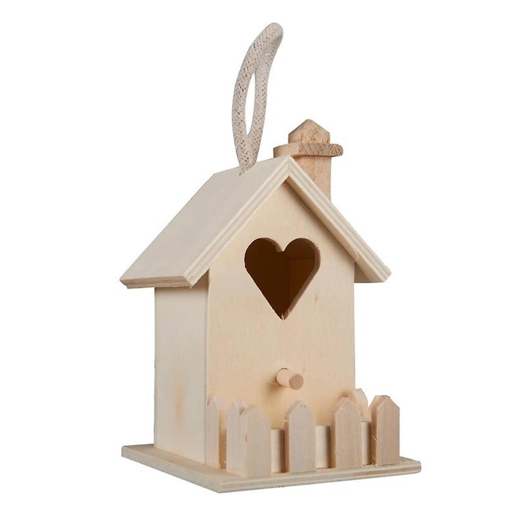 Wooden Birdhouse Hanging Ornament, Rustic Bird Breeding Box, Garden And Courtyard Decoration, Outdoor Birdhouse