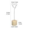 20Pcs Table Number Holders Wood Base Wedding Table Number Stands Picture Memos Note Photo Clip Holders for Weding Party