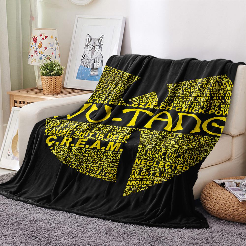 Wu‑Tang Clan Flannel Blanket, High quality Comfortable for All Seasons, Home Decor, Warmth and Comfort