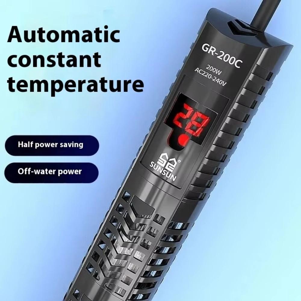 LCD Display Fish Tank Heater Quartz Glass Heating Rod Digital Display Heater  Aquatic Aquariums