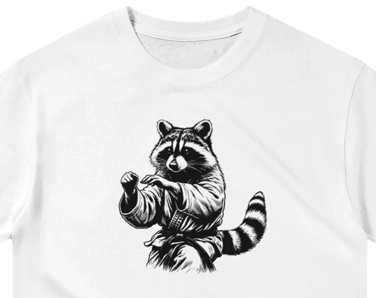 Raccoon Karate Shirt ,Unisex, Animal Lover Shirt, Funny Animal T-shirt, Gifts For Him, Gifts for Her S