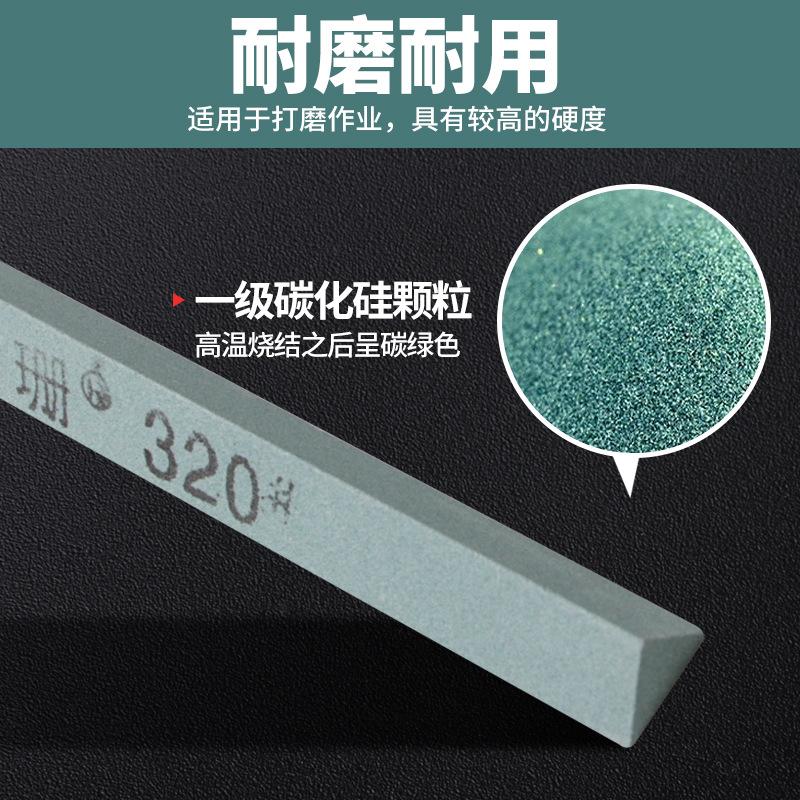 New 80-3000# Triangle Oil Stone Set Green Silicon Carbide Sand Rod Grinding Block Ceramic Jade Triangle Knife Sharpener Tool