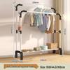 Floor-Standing Indoor Clothes Drying Rack and Coat/Hat Rack for Bedrooms and Dorms.