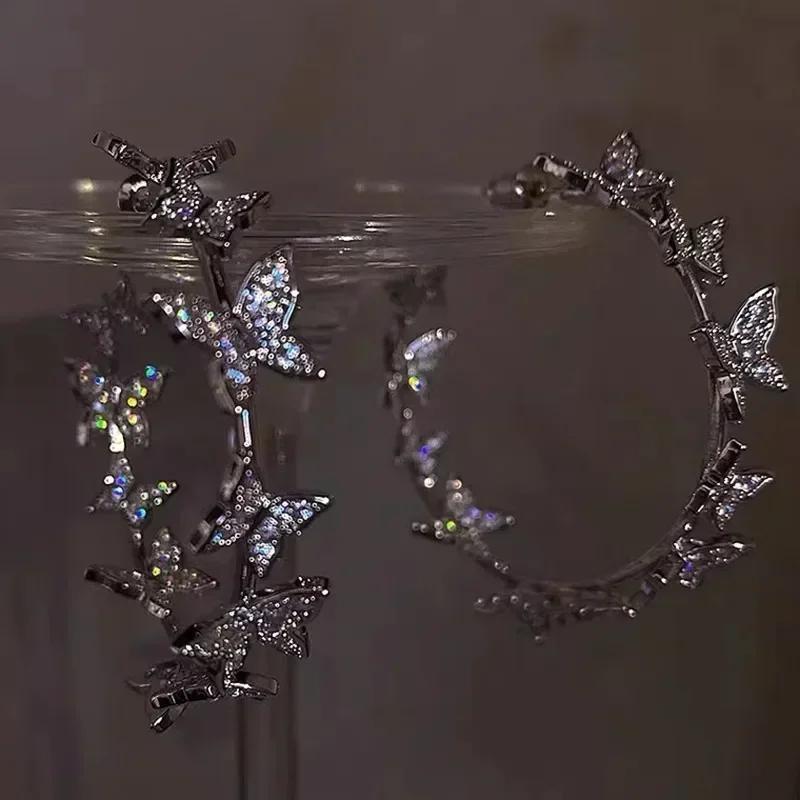 18K Gold Plated Stainless Steel Fashion Upscale  Sweet Cute Long Tassel Dangle Love Heart Drop Earrings for Women Gift