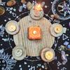 Candle Holder Board Astrology Pentacles Candlestick Plate Altars Witchcraft Wiccan Divination Decors Candle Holder Tray
