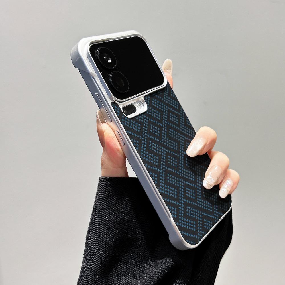 Business Kevlar Texture Slim Bezel Metal Plated Bumper Case For Xiaomi 17 Pro Max 15 Ultra Magnetic Shockproof Shell For MI 15