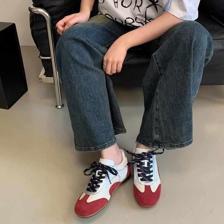 Color Matching Versatile Inner Height Increase Moral Training Shoes Women's 2025 Spring New Soft-soled Sports Forrest Gump Shoes Casual Light Board