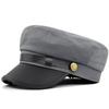 Flat Cap Vintage Navy Cap Flat Top Hat Octagonal Hat Flat Peaked Caps Warm Newsboy Hat Autumn Winter Hat Women Men