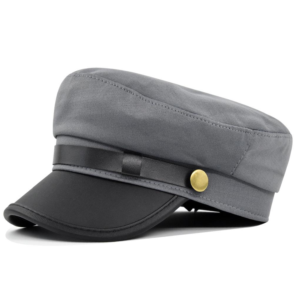 Flat Cap Vintage Navy Cap Flat Top Hat Octagonal Hat Flat Peaked Caps Warm Newsboy Hat Autumn Winter Hat Women Men